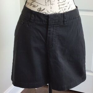 2/ $12 Cherokee black khaki style shorts with front and back pockets Sz 10